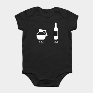 AM Coffee PM Wine Baby Bodysuit